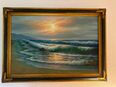 Öl Gemälde Sonnenuntergang am Meer „Nordsee“ in 42899