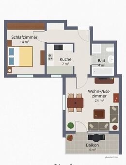 Attraktive 2 Zimmerwhg. mit Süd-Balkon in Villingen - Villingen-Schwenningen