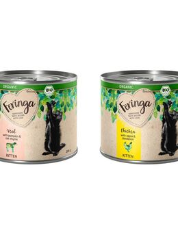 Sparpaket Feringa Bio Menü Kitten 12 x 200 g - Bio gemischtes Paket (2 Sorten)