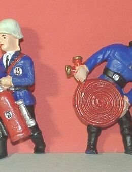 4 fertige Feuerwehr-Figuren für FLB2 Düsseldorf, Branddirektor, Weser etc. - Dassel