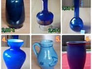 Vasen blau, Keramik + Glas - Immenhausen