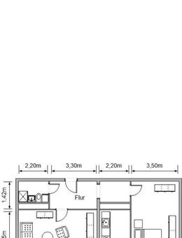 Schöne möblierte helle 2- Raumwohnung mit Dusche - Lichtenstein (Sachsen)