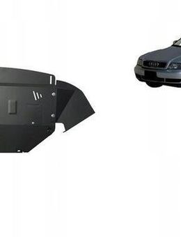Stahl Motorabdeckung Unterfahrschutz Audi A4 B5 2.4B/2.8B/2.5TDI Umrüstung mit Anbaumaterial Set - Wuppertal
