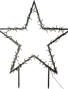 EGLO LED Stern LED Stern außen, Weihnachtslicht Garten mit Erdspieß und Timer, IP44, LED fest integriert, Warmweiß, aus Stahl und Kunststoff, Weihnachtsbeleuchtung, Christmas