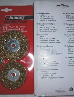 Drahtbürsten-Satz 8-teilig Budget Ø25,40,50,65,75mm +3 Spanndorne " NEU " - Verden (Aller)