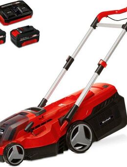 Einhell Akkurasenmäher RASARRO, 38 cm Schnittbreite, (Set), mit 2 Akkus und Twincharger