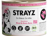 STRAYZ BIO Katze 6 x 200 g - Bio-Rind & Bio-Rote Bete in Soße