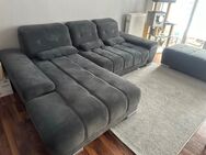 Porta Möbel Couch Sofa L-Form + Hocker + Schlaffunktion Grau TOP - Auetal