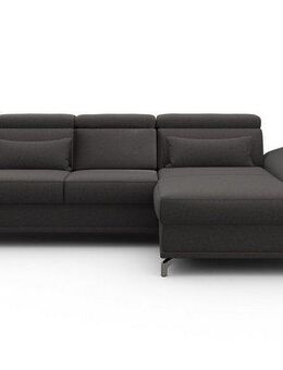 sit&more Ecksofa Cabrio L-Form, mit Sitztiefenverstellung, Arm- und Kopfteilverstellung, 2 Nierenkissen, Federkern, optional Bettfunktion und Stauraum