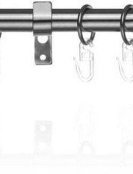 LICHTBLICK ORIGINAL Gardinenstange Gardinenstange Lipstick, 20 mm, ausziehbar, 1 läufig 130 - 240 cm, Ø 20 mm, 1-läufig, ausziehbar, Metall, Einläufige Vorhangstange mit Ringen für Gardinen und Stores.