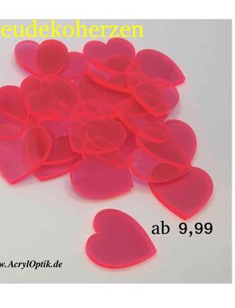 Streudeko Herzen aus Acrylglas - Delmenhorst