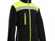 Premium Edition isolierte Warn-Fleece Jacke mit Reflektoren gelb Design1 - Wuppertal