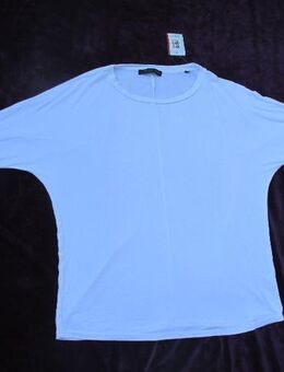 NEU mit ETIKETT * Edel * klassisch * ausgefallen mit Silber Glitzer * Effekten * Dreiviertel Arm * T- Shirt "STEFFEN SCHRAUT" Gr. 44- 46/ L * weiß * silber * - Riedlingen