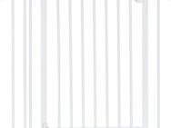Hauck Türschutzgitter Clear Step Autoclose 2 Set inklusive Verlängerung 9 cm, White, auch als Treppenschutzgitter verwendbar, 84-89 cm, flacher Durchgang