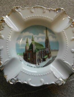 Porzellan Ascher Aschenbecher Wien Stephansdom Souvenir Andenken 3,- - Flensburg
