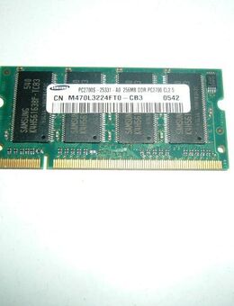 Notebook Markenspeicher SAMSUNG 1x256MB RAM, PC2700S-25331-A0 DDR 333MHz 200-pin Kostenloser Einbau! - Mannheim
