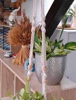 2er Blumenampel Baumwolle geflochten weiß - Görlitz