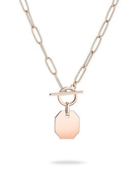 Liebeskind Berlin Kette mit Anhänger Schmuck Edelstahl Halskette The T-Bar Plate