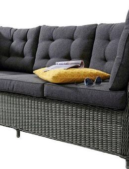 Destiny Loungesofa PALMA, Aluminium, Polyrattan, 3er Bank, inkl. Auflagen