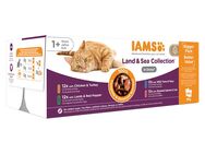 36 + 12 gratis! 48 x 85 g IAMS Advanced Nutrition - Adult Land & Sea Mix in Sauce