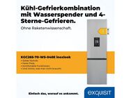 exquisit Kühl-/Gefrierkombination KGC265-70-WS-040E inoxlook, 180 cm hoch, 55 cm breit