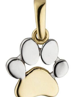 JOBO Kettenanhänger Anhänger Pfote, 333 Gold bicolor