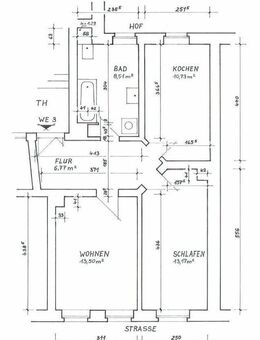 Einbauküche und Badewanne - 2-Zimmer - Zwenkau