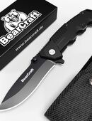 BearCraft Klappmesser Outdoor Survival Taschenmesser schwarz in 75217