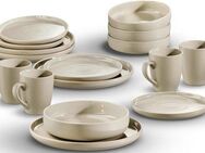 LeGer Home by Lena Gercke Kombiservice Geschirr-Set, Service Liliane (16-tlg), 4 Personen, Steinzeug, skandinavische, minimalistische Formensprache, 16 Teile