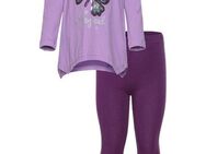 KIDSWORLD Langarmshirt & Leggings 2tlg. Set Shirt + Leggings mit Glitzerdetails (Set, 2-tlg., 2) niedlicher Schmetterling für kleine Mädchen