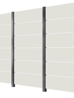 STAKET PRO Zaun, (Set), Glaszaun, Gesamtlänge: 3,284 m, 4 Pfosten