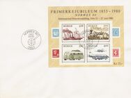 Norge-Briefmarken-Block auf Umschlag 1980 (1) Ersttagsstempel [405] - Hamburg