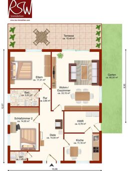 **RSW-Immobilien** Seniorenwohngemeinschaft aufgepasst! Bungalow mit Terrasse zu vermieten! - Holdorf (Niedersachsen)
