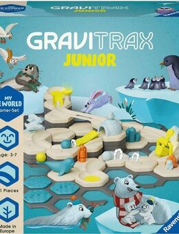 Ravensburger Kugelbahn-Bausatz GraviTrax Junior Starter-Set L Ice, Made in Europe