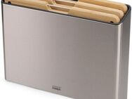 Joseph Joseph Schneidebrett Folio Steel Bamboo, Bambus, Edelstahl, Kunststoff, (Set, 4-St), doppelseitig, rutschfest, fingerabdrucksicher