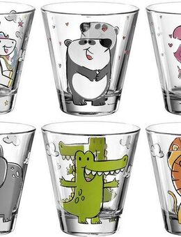 LEONARDO Kinderbecher BAMBINI, Glas, 215 ml, 6-teilig