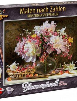 Schipper Malen nach Zahlen Meisterklasse Premium - Blumenstrauß mit Kirschen, Made in Germany