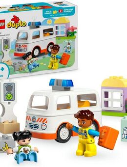 LEGO® Rettungswagen mit Fahrer (10447), LEGO DUPLO Town Konstruktionsspielsteine, (19 St), Made in Europe
