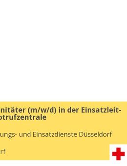 Rettungssanitäter (m/w/d) in der Einsatzleit- und Hausnotrufzentrale - Düsseldorf