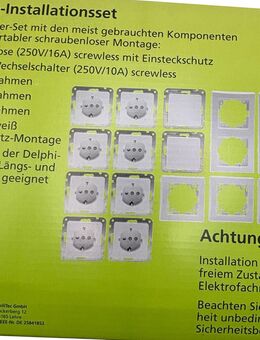 8x UP Steckdose 2 x UP Schalter weiß - Kiel