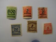 Briefmarken Deutsches Reich 1923, gebraucht, Ziffern im Kreis mit und ohne Aufdruck - Suhl