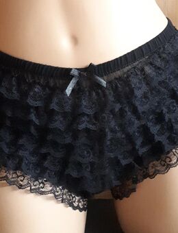 Sexy Rüschenpanty | Schwarz | Gr.One Size (S-L) - München