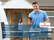 Sachbearbeiter Export- und Zollabwicklung (m/w/d) - Hemmingen (Baden-Württemberg)