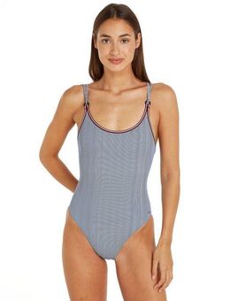 Tommy Hilfiger Swimwear Badeanzug ONE PIECE PRINT mit Streifenmuster