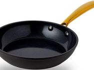 HENSSLERS Bratpfanne HSN, Aluminium (1-tlg), BLACK CERAMIC Antihaftbeschichtung, goldener Edelstahlgriff, Induktion