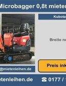 Minibagger Microbagger mieten leihen in Herne in 44627