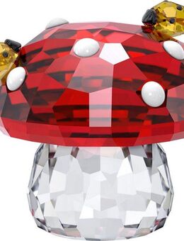 Swarovski Dekofigur Kristallfigur Sammelfigur Idyllia Pilz und Marienkäfer (1 St), Swarovski® Kristall
