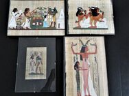 Papyrus Bilder, original ägyptisch, 4 in Ägypten vor 45 Jahren erworbene Bilder, im Glasrahmen, verschiedene Größen - Duisburg