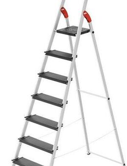 Hailo Stehleiter L100 TopLine, Alu-Sicherheits-Stehleiter 8 Stufen