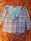 Kariertes Overshirt/Hemdjacke mit Kapuze (Damen) in 72348